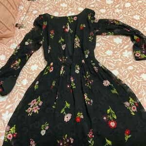 *FLAW* Kate Spade Black Dress with Floral Design